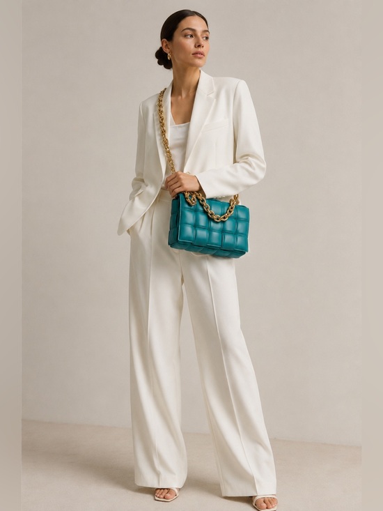 Bottega Veneta Handbags - BOTTEGA VENETA MALLARD INTRECCIATO LEATHER CHAIN CASETTE BAG